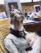 Carl Larsson Ateljeidyll oil painting on canvas